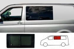 VW T5.1 N/S/Front Opening Window in Privacy Tint (Nearside)