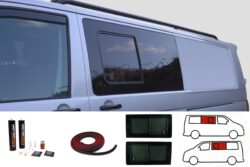 VW T5 N/S & O/S Front Opening Window Package in Privacy Tint