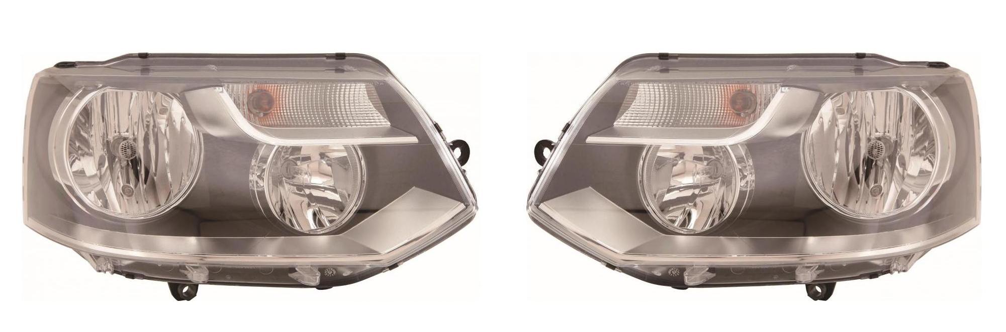 VW T5.1 Headlight Unit w/ Twin Reflector Pair