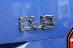 DUB Badge Carbon Fibre Closeup