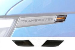 Alternative view of VW T6.1 Dark Smoked Dynamic LED Side Repeaters