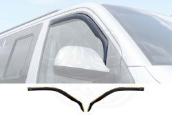 Alternative view of VW T5/T5.1 DUB Style Black Wind Deflectors (In-Channel)