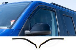 VW T6/T6.1 DUB Style Black Wind Deflectors (In-Channel)