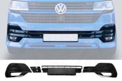 Alternative view of VW T6.1 Gloss Black Front Bumper Grille Inserts