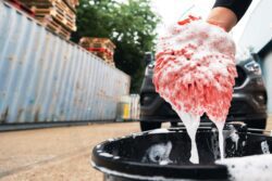 Alternative view of Dub Scrubber Deluxe Noodle Wash Mitt (Red)