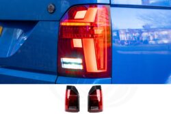 VW T6.1 Red & Clear LED Rear Lights With Dynamic Indicator - Tailgate