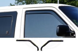 VW T4 DUB Style Black Wind Deflectors (In-Channel)