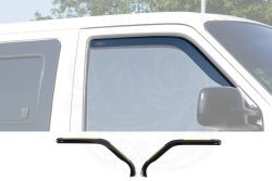 Alternative view of VW T4 DUB Style Black Wind Deflectors (In-Channel)