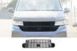 Alternative view of VW T6.1 Badgeless Front Grille - Gloss Black