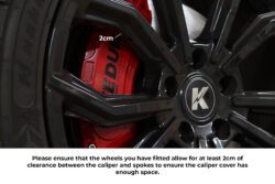 Alternative view of T6 Vee Dub Performance Caliper Covers - Red (Small Brake Front) (4 Piece Set)