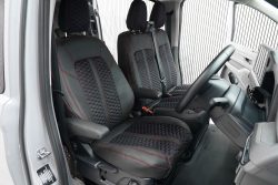VW T7 RS Honeycomb Style Seat Covers - Red