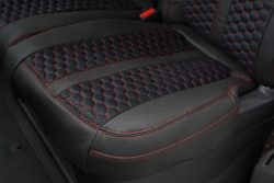 Alternative view of VW T7 RS Honeycomb Style Seat Covers - Red