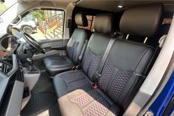 Alternative view of VW T6/T6.1 Sportline Style Seat Covers - Red