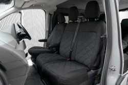 VW T7 Diamond Stitch Seat Covers - Black