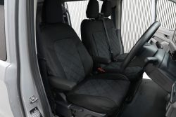Alternative view of VW T7 Diamond Stitch Seat Covers - Black