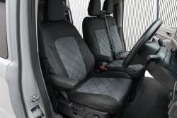 Alternative view of VW T7 Diamond Stitch Seat Covers - Grey