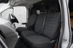 VW T7 Punched Leather Seat Covers - Black