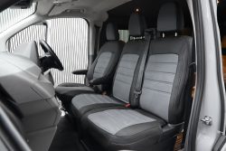 VW T7 Punched Leather Seat Covers - Grey