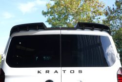 Alternative view of VW T7 Twin Door Vortex Rear Spoiler – Gloss Black