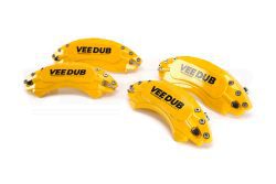 Alternative view of T5/T5.1 Vee Dub Performance Caliper Covers – Yellow (Small Brake Front) (4 Piece Set)
