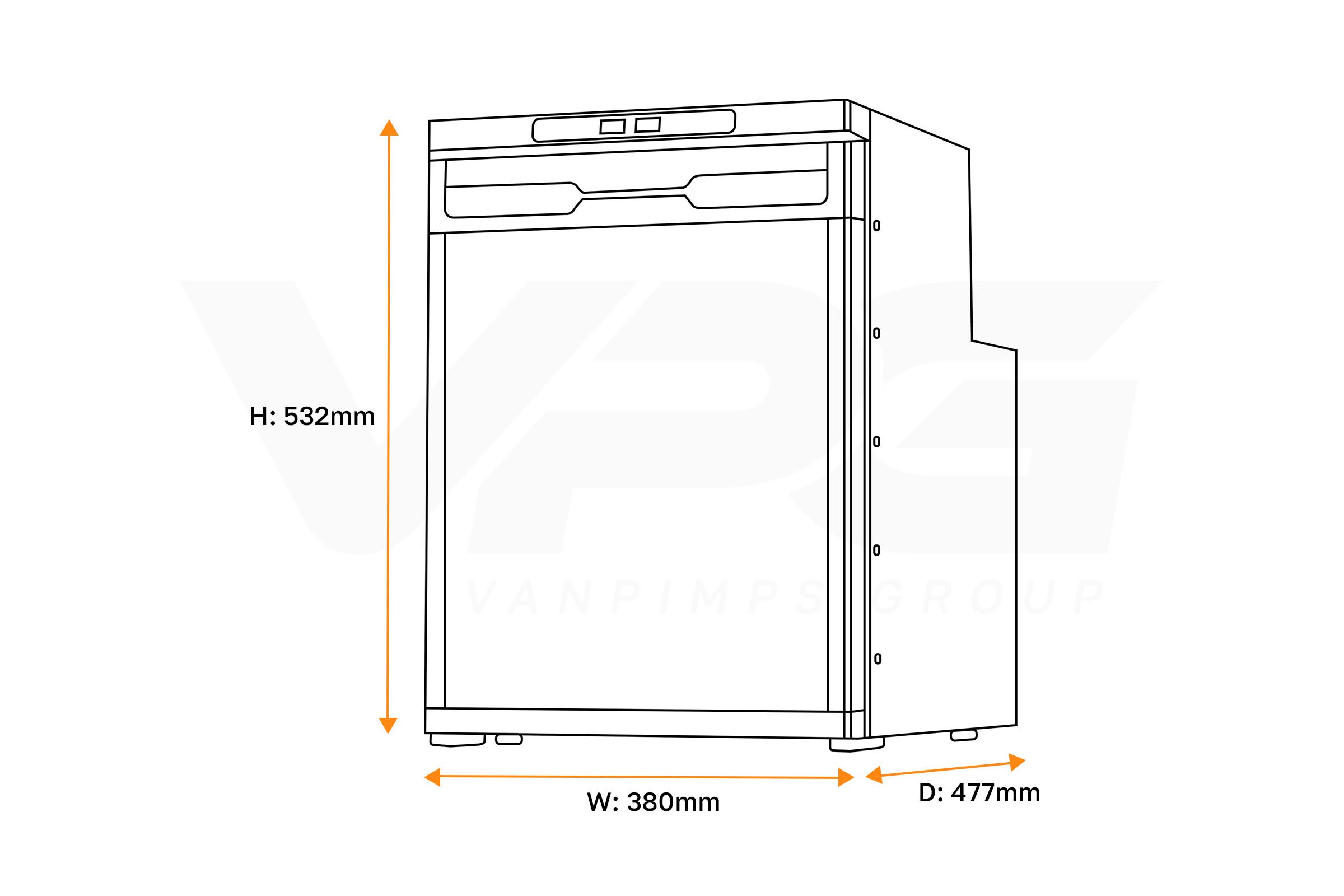 VPG50X 12V Campervan Fridge Freezer (Black) - Image 6